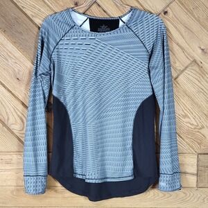 Cuddl Duds Sport Layer Womens Size M Long Sleeve Athletic Shirt Black & Gray